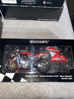 Minichamps 1.12 YAMAHA YZR M1 2004 GAULOISES Fortuna Marco Melandri SIGNED - Image 1 of 4