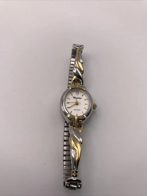 Reloj Westclox Vintage 2 Tonos Dorado Plata Elástico Modelo LTX183 Batería Nueva 11/25 Foto 1 de 4