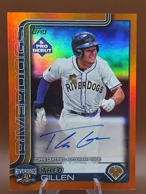 2025 Topps Pro Debut Theo Gillen #PD-80 Orange Foil 4/25  - Image 1 of 2