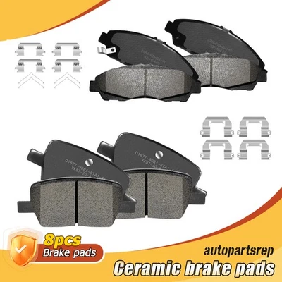 Front & Rear Ceramic Brake Pads W/Hardware for 2018-2020 Buick Enclave AWD XT5 - Image 1 of 4