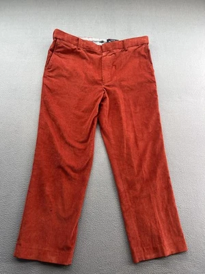 Lands' End Corduroy Pants Mens 38x30 Rust Red Traditional Fit Chino Trousers - Image 1 of 4