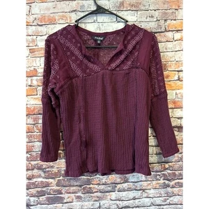 Lucky Brand purple sweater 3/4 sleeve top women’s size xs - Picture 1 of 5