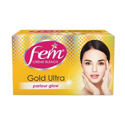 Fem Fairness (Gold Ultra) Face Glow Crème Bleach (30gm)  Get Parlour Like Glow - Image 1 of 4