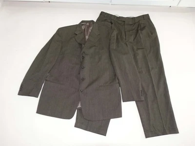 Givenchy Monsieur Men's 4 Button Suit Size 48 Regular 40 x 30 Brown 100% Wool - Image 1 of 4