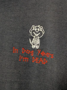 Camiseta Gráfica Thrashed "In Dog Years I'm Dead" Talla XL Grunge Y2K Humor - Imagen 1 de 9