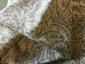 140  x 137 cm Cotton fabric remnant GP & J Baker aqua  flower patch - Picture 1 of 2