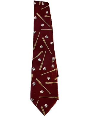 Bates y pelotas de béisbol Beverly Hills Polo Club corbata con estampado de novedad Foto 1 de 4