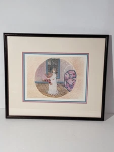 P. BUCKLEY MOSS "SHANNON” PRINT SIGNED MATTED FRAMED Teddy Bear Girls Room 16×14 - Picture 1 of 8