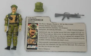 1986 Leatherneck v1 & File Card Vintage G.I. GI Joe Lot 3.75 ARAH *100% Complete - Picture 1 of 7