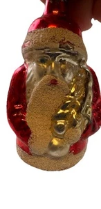 Antique Vintage Santa w/ Mica German Mercury Glass CHRISTMAS Ornament - Picture 1 of 9