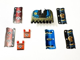 LEGO NINJA Horse Barding Banners Emperor's Stronghold 3053 Knight Flags VINTAGE