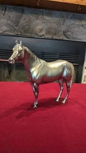 Trofeo de caballo de colección Rodeo Show grande de metal pesado cubierta ecuestre solamente - Imagen 1 de 6