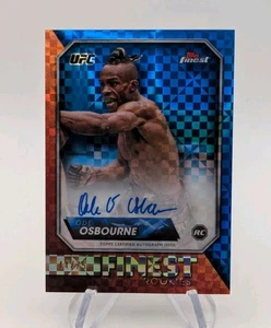 Ode Osbourne 2024 Topps Finest UFC RFA-OO Blue Checker rifrattore auto RC #d/75 - Foto 1 di 2