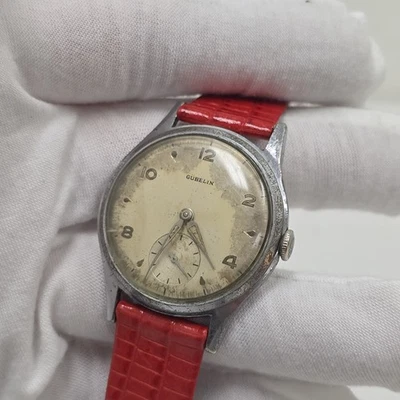 Rare Vintage Gubelin Men’s Stainless Wrist Watch 16 Jewel Mechanical Swiss Runs - Image 1 of 4