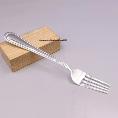 Tenedor de cena sólido de plata fina pura 999 tenedor de postre tenedor brillante 6,30 pulgadas L Foto 1 de 4