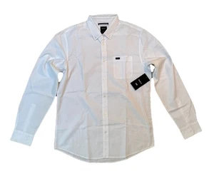 RVCA Men's That'll Do Long-Sleeve Oxford Shirt White M3515TDL-WHT - Picture 1 of 4