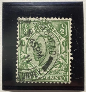 1912 GB KGV | Die B | 1/2p WMRK 33 Simple Cypher | SG #335 Sc #155 | Used - Picture 1 of 7