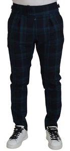 Dolce & Gabbana Pantalones Azul Morado Cuadros de Lana IT50 / W36/L 1100usd - Imagen 1 de 8