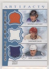 2012 Artifacts Tundra Trios Jerseys Blue Wayne Gretzky Jaromir Jagr Eric Lindros