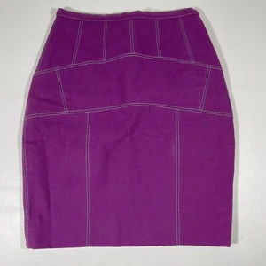 Proenza Schouler Skirt Womens Size 2 Purple Lined Back Zipper Straight Pockets - Picture 1 of 10