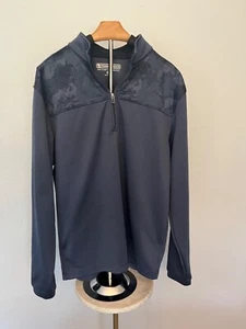 Pebble Beach Men’s Blue Dry-Luxe Performance 1/4 Zip Pullover Jacket - M - Picture 1 of 4