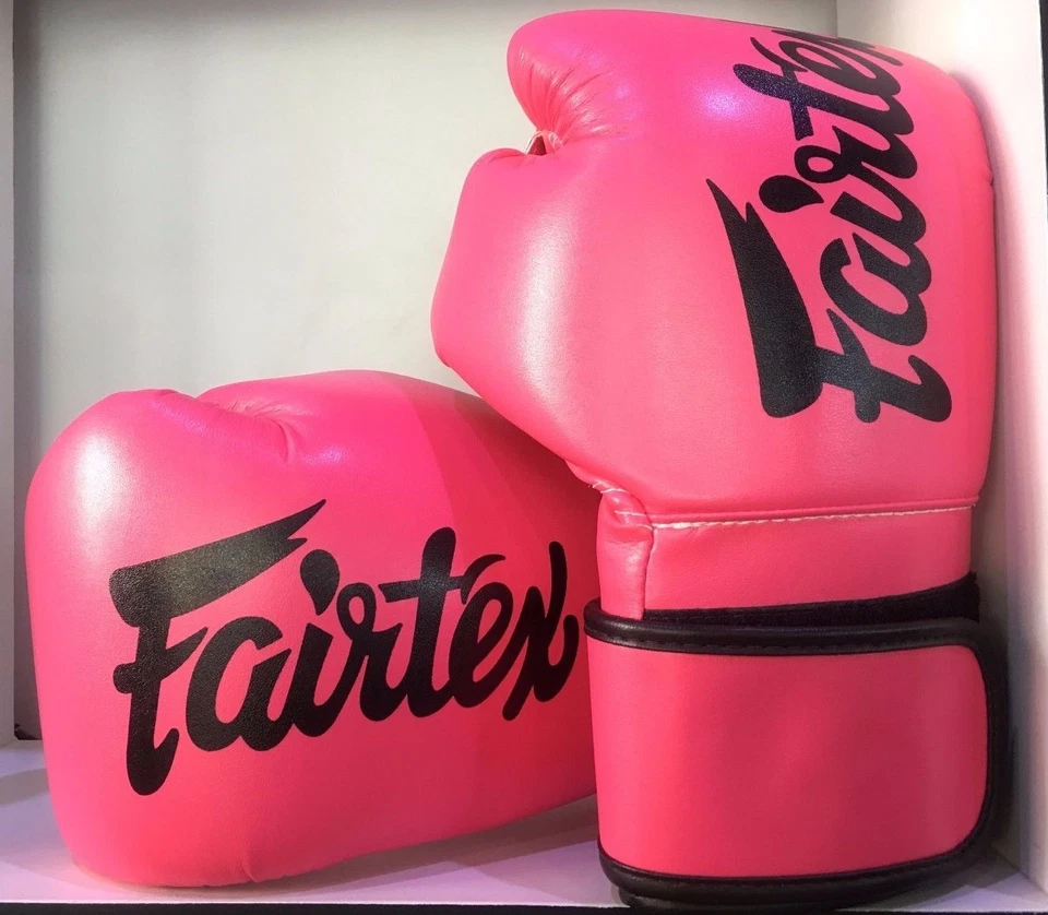 GUANTES DE BOXEO FAIRTEX ORIGINALES NUEVOS MICROFIBRA COLOR ROSA NEGRO Tubería Foto 1 de 1