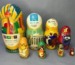 Juego de muñecas de anidación de mascotas de los Juegos Olímpicos de Toronto City 2008 matrioska - Imagen 1 de 12