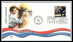 Dobbins AFB GA Abstract Expressionism FDC Stamped Envelope Art 1999   fdc15