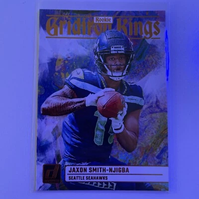 2023 Donruss #RGG-7 JAXON SMITH-NJIGBA RC Gridiron Kings Rookie Canvas SEAHAWKS - Image 1 of 2