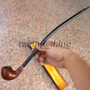 Pipa de fumar moderna de madera de 41 cm de largo para fumar tabaco guardián de la iglesia caja de regalo - Imagen 1 de 8