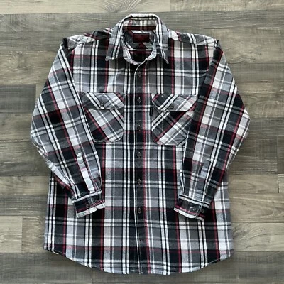 Camisa de franela Five Brother Heavyweight Deluxe para hombre GRANDE ALTA negra roja blanca Foto 1 de 4
