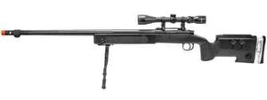 WellFire MB17BAB Bolt Action Airsoft Sniper Rifle w/ Scope and Bipod - Picture 1 of 3
