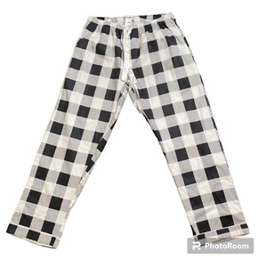 Pantalones de salón Pijama Mania nuevos con etiquetas para mujer talla XL blanco y negro a cuadros búfalo - Imagen 1 de 6