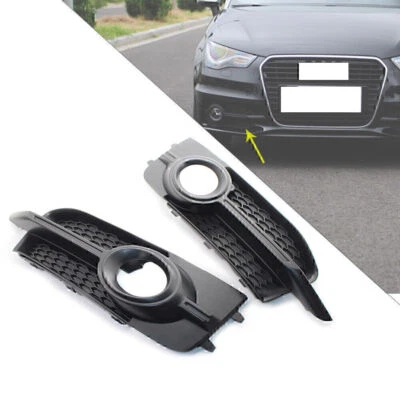Honeycomb Front Bumper Fog Light Grille Blk Pair For AUDI A1 8X 2011-2014 - Imagem 1 de 4