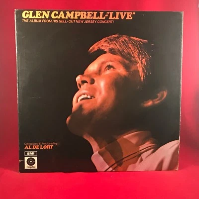 GLEN CAMPBELL Live 1970 UK  vinyl LP Capitol record in concert - Image 1 of 3