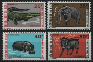 Níger 1973 - Mi-N.o 383-386 ** - Estampillada sin montar o nunca montada - Vida silvestre / Animales salvajes - Imagen 1 de 1