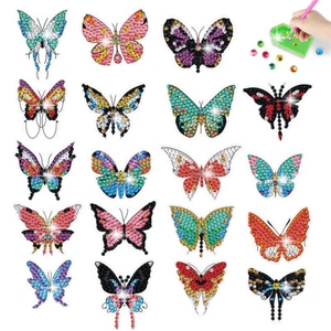 19Pcs Butterfly Diamond Painting Sticker Dancing Butterfly for All Ages - Imagen 1 de 12