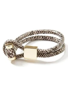 Banana Republic Women's Faux-Leather Trim Wrap Bracelet NWT 45 - Picture 1 of 6