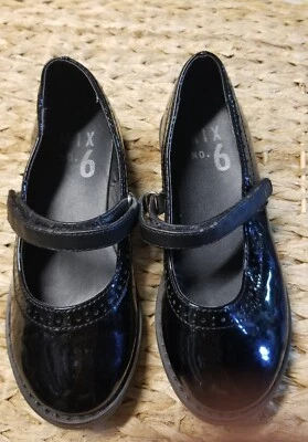 Mix No.6 Shoes Youth Size 12 Lucy Mary Jane Black Patent Leather Hook & Loop  - Image 1 of 4