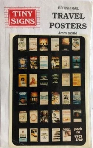 Tiny Signs no.78 BR Travel Posters - 4mm scale - Picture 1 of 1