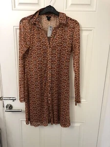river island orange geblümtes Kleid Gr. 10 - Bild 1 von 5