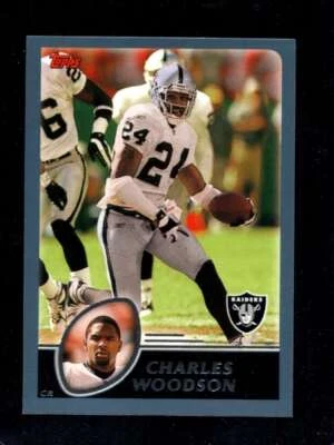 2003 Topps #184 Charles Woodson NMMT Raiders HOF - Image 1 of 2