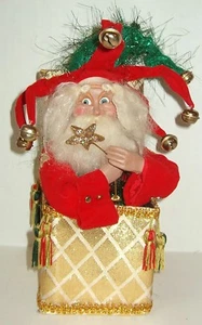 Mark Roberts Santa Claus Jester Elf Jack In The Box Bells Christmas #HY15 - Imagen 1 de 5