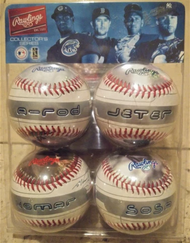 New & Sealed Rawlings Collector’s Series Baseballs - A-Rod, Sosa, Jeter, Nomar Cover