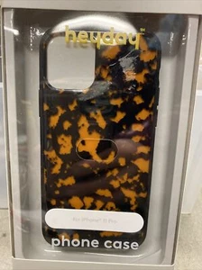 NEW heyday Apple iPhone 11 Pro Case - Tortoise Shell Print - Black Sides - Picture 1 of 1