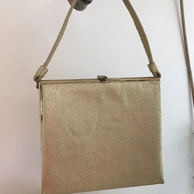 Vintage After Five Purse Faux Turquoise Gold Tone  Evening Bag Purse Top Handle - Image 1 of 4