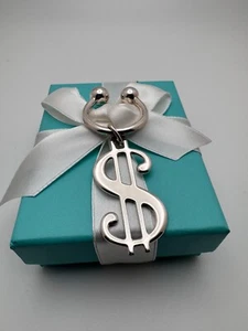 New Tiffany & Co. Dollar Sign Keyring Keychain Sterling Silver 925 - Picture 1 of 14