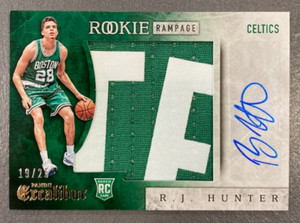 2015-16 RJ HUNTER PANINI EXCALIBUR ROOKIE RAMPAGE PATCH CAR 19/25