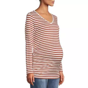 Time and Tru Women's Maternity Long Sleeve T-Shirt Size XXL (20) Multicolor - Picture 1 of 6