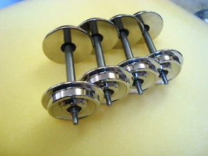 The BEST G Scale Roll-EZ SILVER Chrome Metal Wheels, 2 Pairs, 4 Axles, Fits LGB - Picture 1 of 2